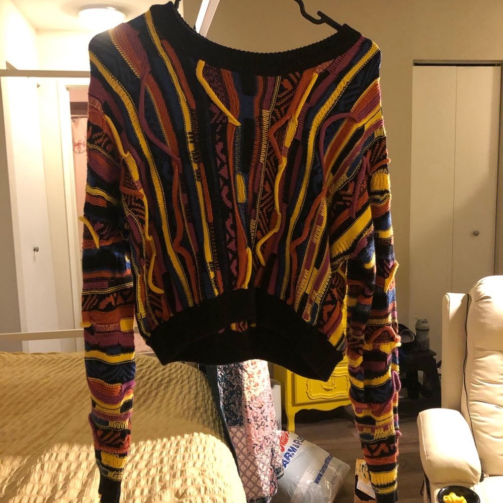 Forever 21 multi color cropped sweater